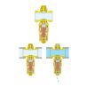 Vanne antigel termogel Caleffi lot de 2 pièces