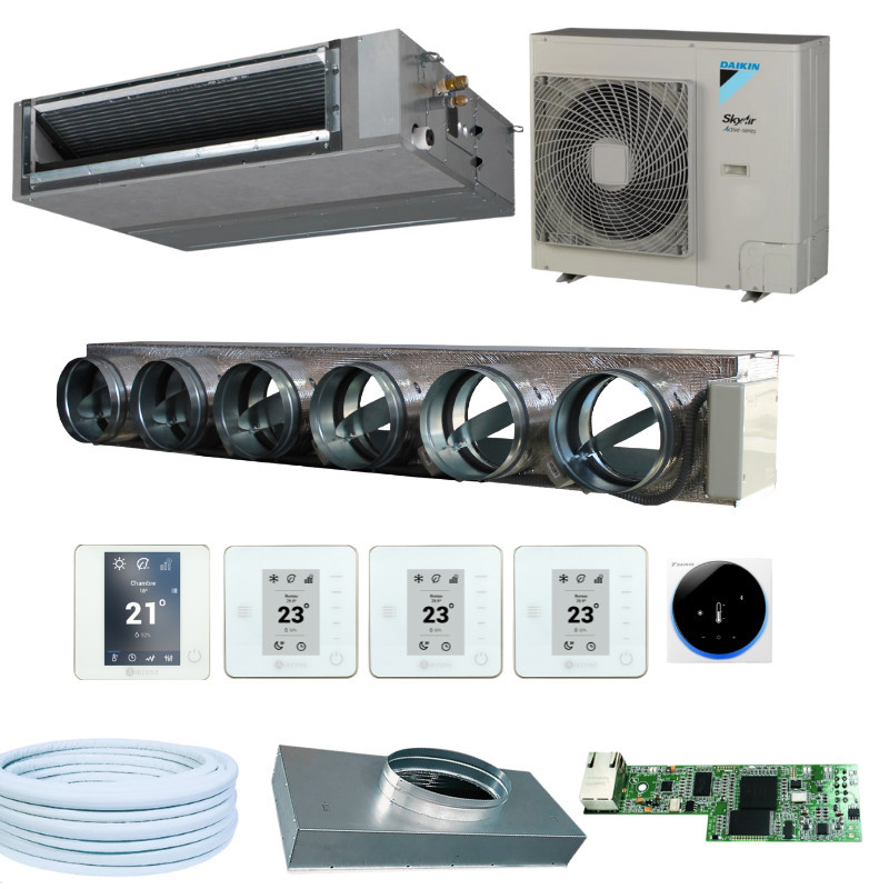 Pack Gainable Daikin 110-130m² - 4 zones - 6x200 - RT2012