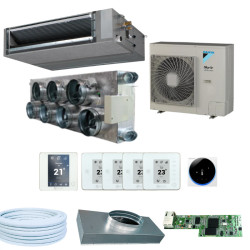 Pack Gainable Daikin 130-150m² - 5 zones - 7x200 - RT2000