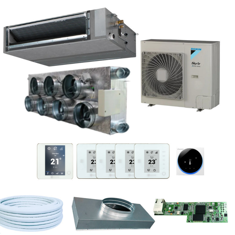 Pack Gainable Daikin 130-150m² - 5 zones - 7x200 - RT2012