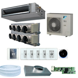 Pack Gainable Daikin 130-150m² - 6 zones - 8x200 - RT2000