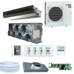 Pack Gainable Mitsubishi 130-150m² - 5 zones - 7x200 - RT2012