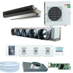 Pack Gainable Mitsubishi 70-90m² - 4 zones - 5x200 - RT2000