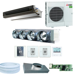 Pack Gainable Mitsubishi 70-90m²  - 3 zones - 4x200 - RT2000