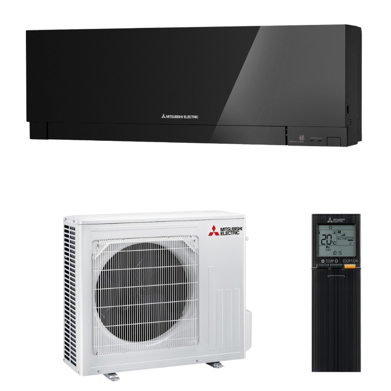 Climatiseur mural design  Mitsubishi-Electric - 3.5 KW - Noir (MSZ-EF35VGKB + MUZ-EF35VG)