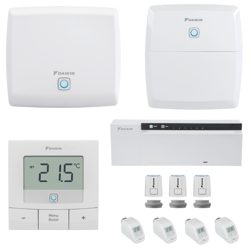 Kit régulation Daikin Home Controls bi-zone : plancher 3 zones + 4 radiateurs